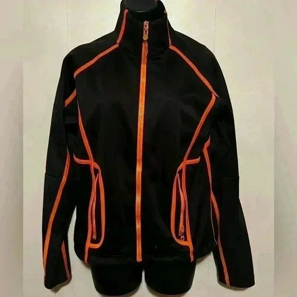 Ragnar by NordicTrack Size Small Womens Jacket Running Athletic Black Orange